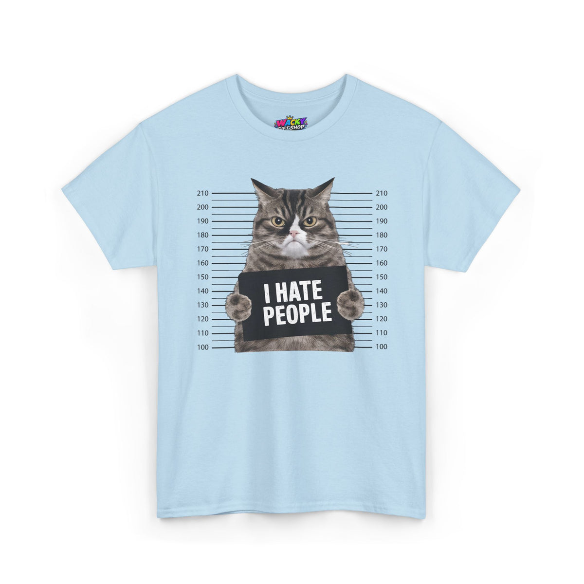 I Hate People Cat Mugshot T-Shirt