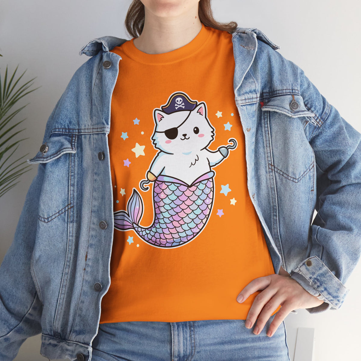 Pirate Mermaid Cat T-Shirt