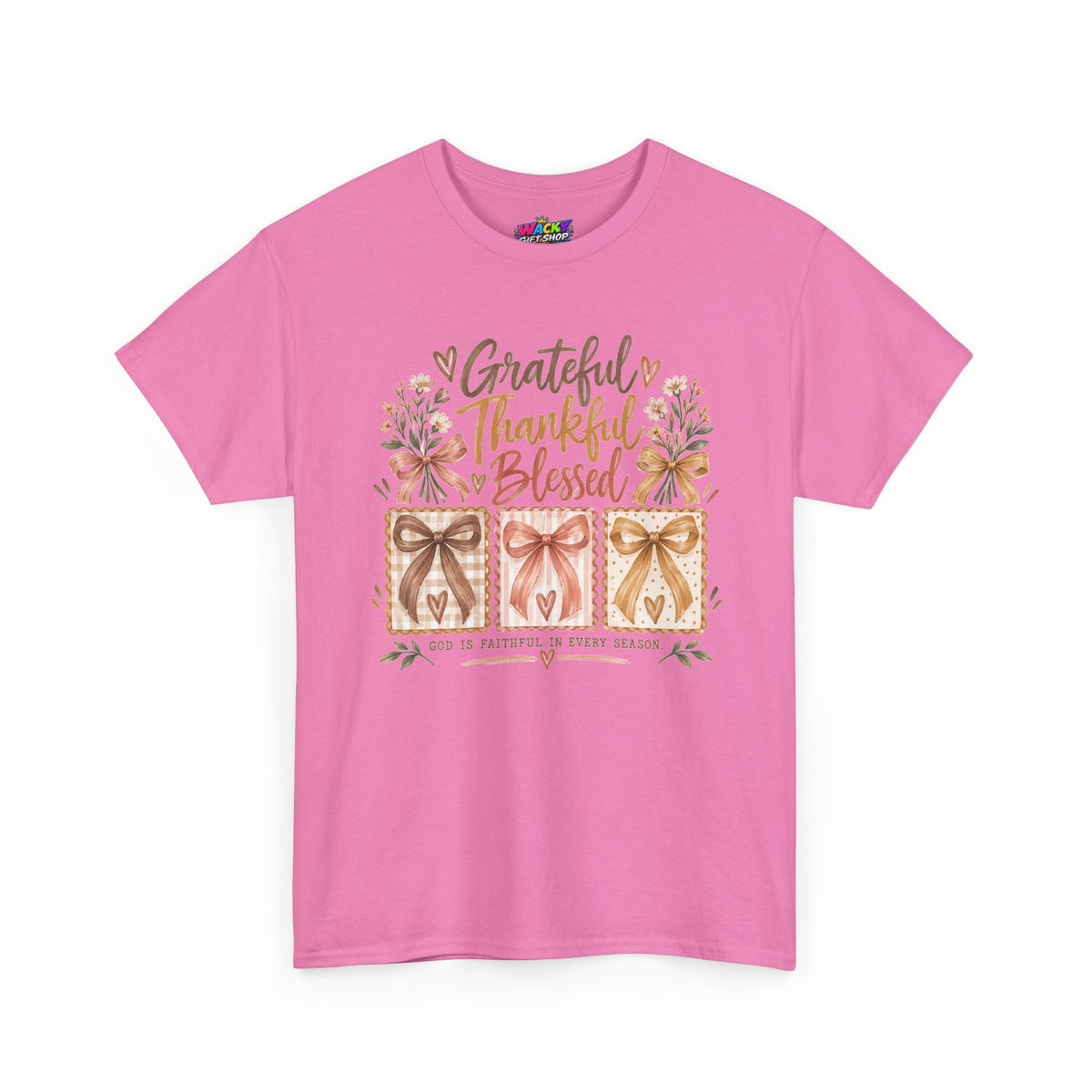 Grateful Thankful Blessed Christian T-Shirt