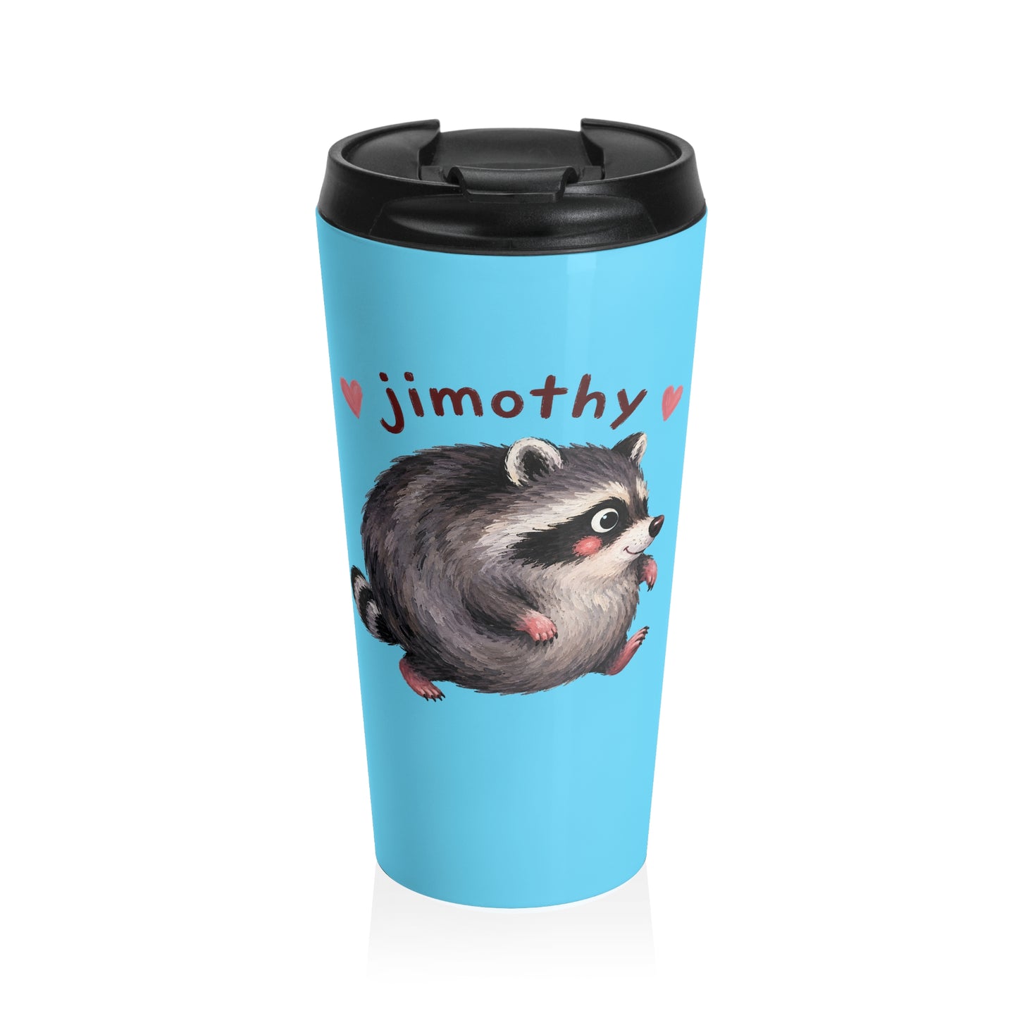Cute Jimothy Raccoon Stainless Steel Travel Mug (15oz)