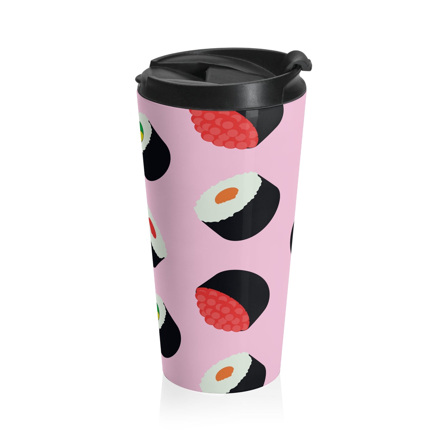 Pink Sushi Roll Travel Mug