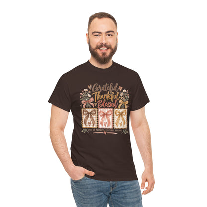 Grateful Thankful Blessed Christian T-Shirt