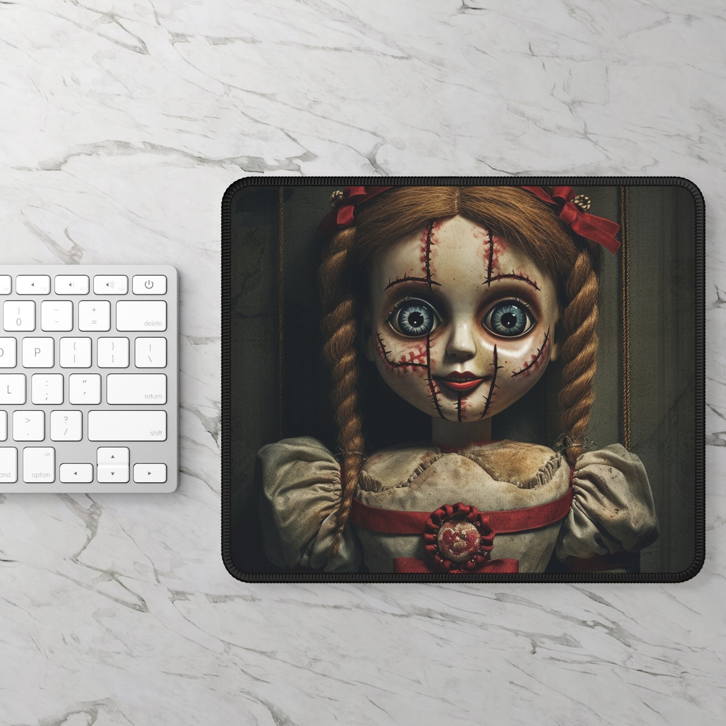 Haunted Stitch Doll Mouse Pad