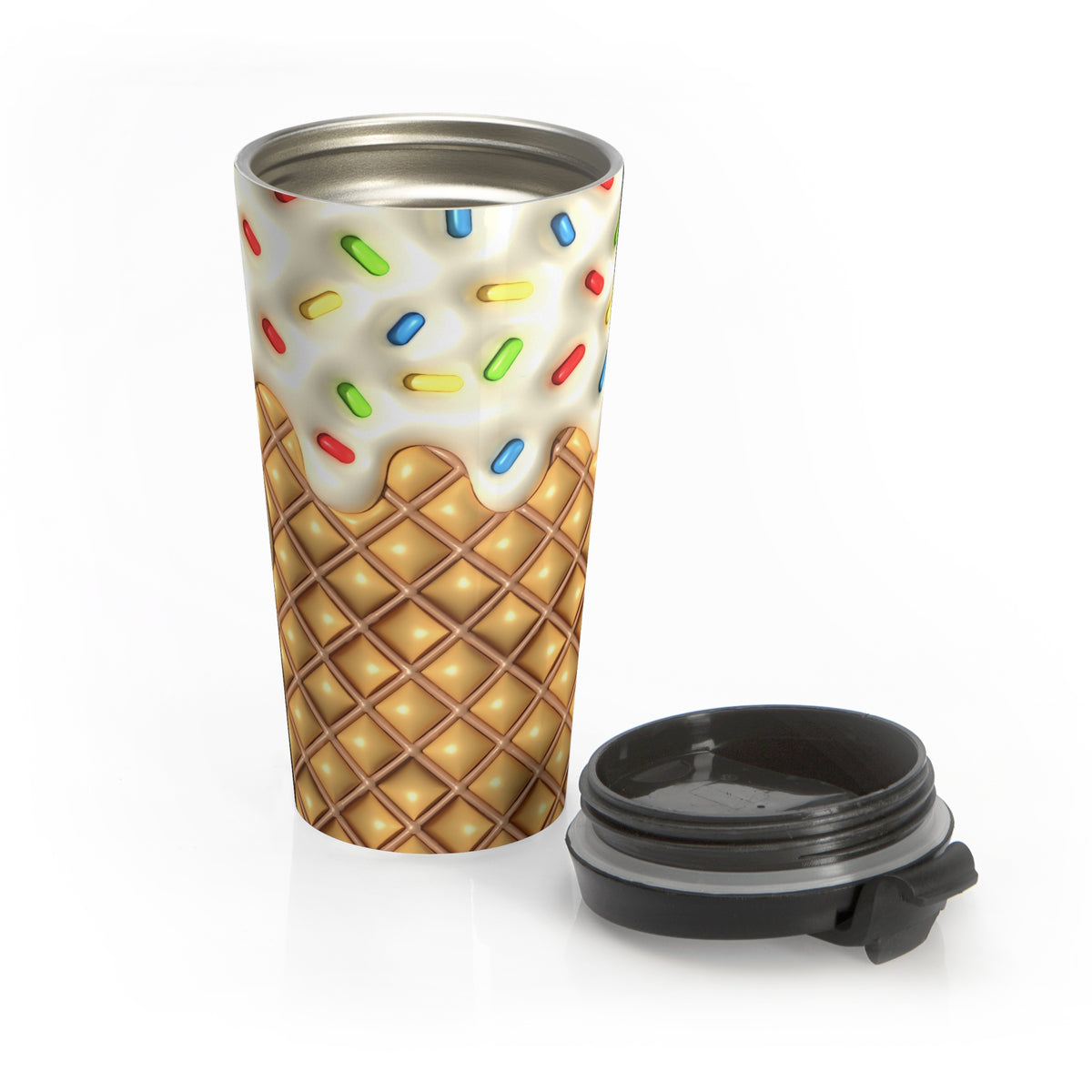 Sprinkle Cone Chaos Stainless Steel Travel Mug