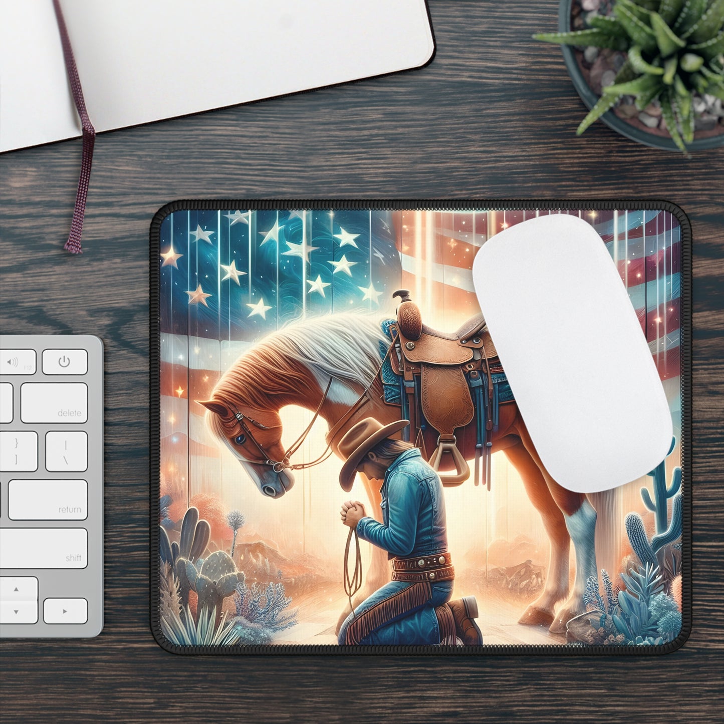 Cowboy Prayer Mouse Pad