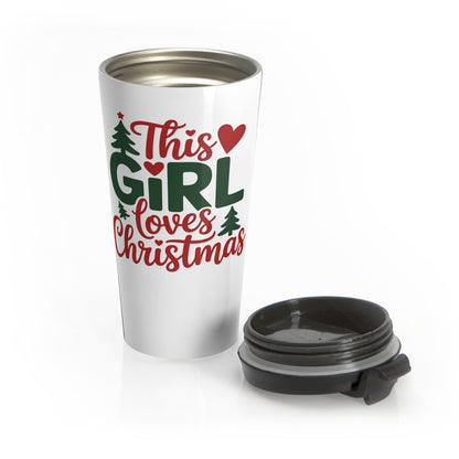 This Girl Loves Christmas Travel Mug