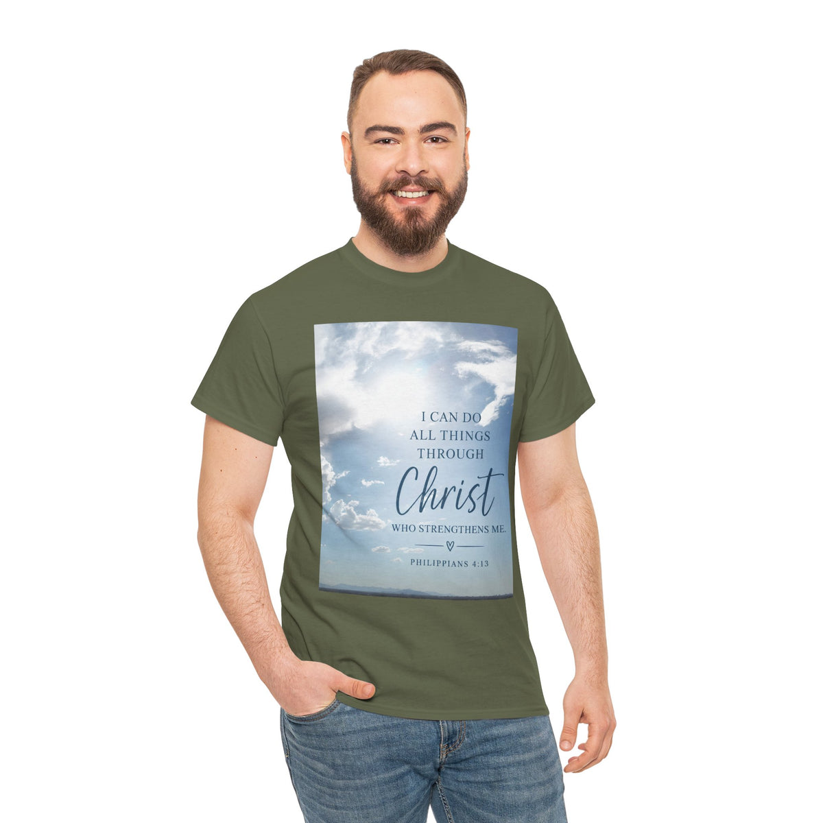 Through Christ Philippians 4:13 Christian T-Shirt