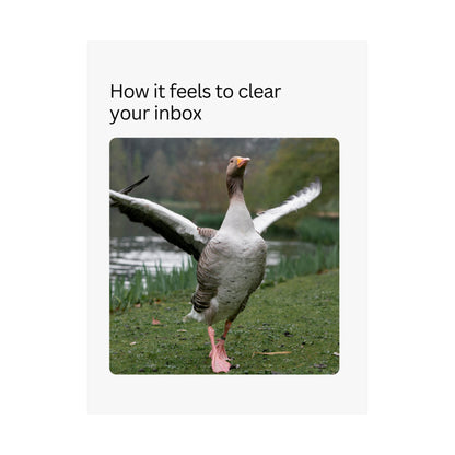 Clear Your Inbox Goose Matte Poster