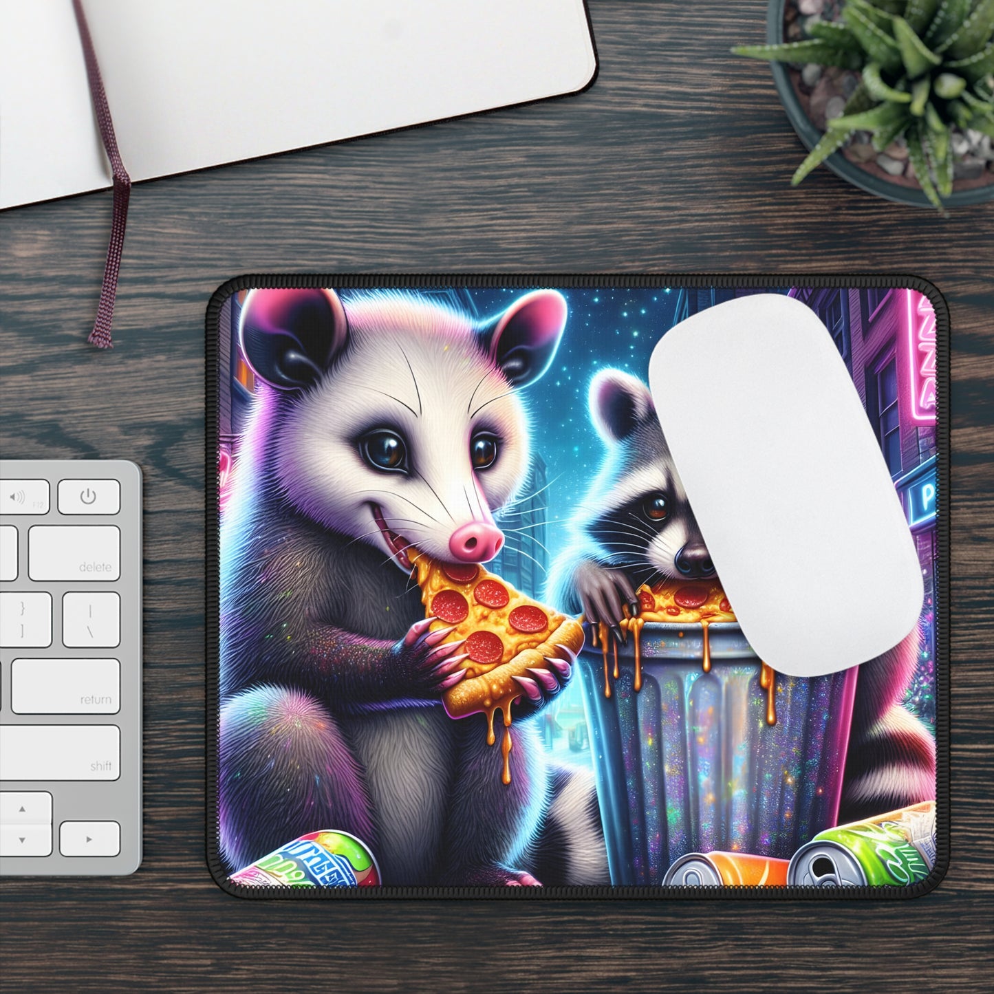 Trash Panda Pizza Party Mouse Pad
