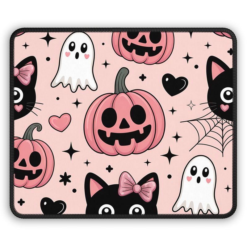 Pink Spooky Cats Mouse Pad