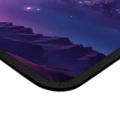 Purple Starry Mountain Mouse Pad