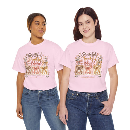 Grateful Thankful Blessed Christian T-Shirt