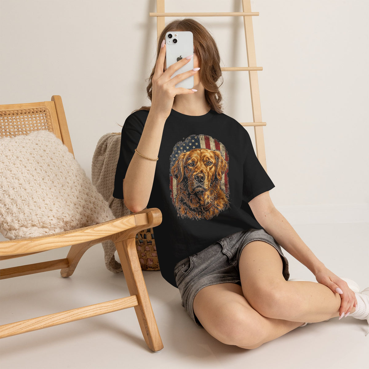 Patriotic Golden Retriever T-Shirt