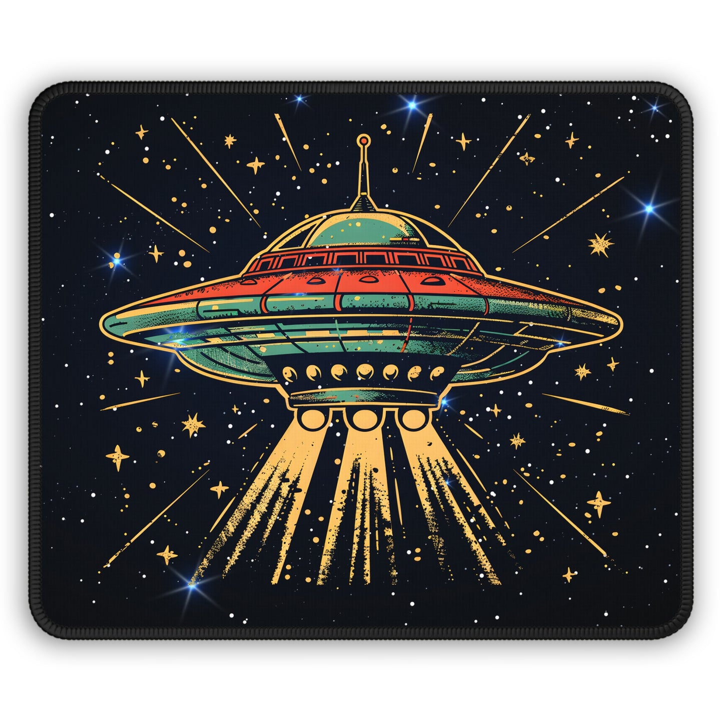 Retro Flying Saucer Mouse Pad