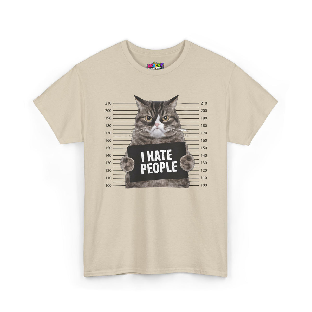 I Hate People Cat Mugshot T-Shirt