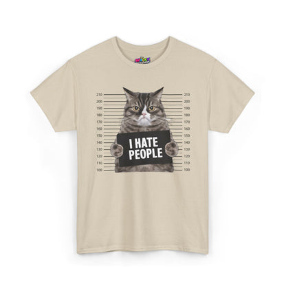 I Hate People Cat Mugshot T-Shirt