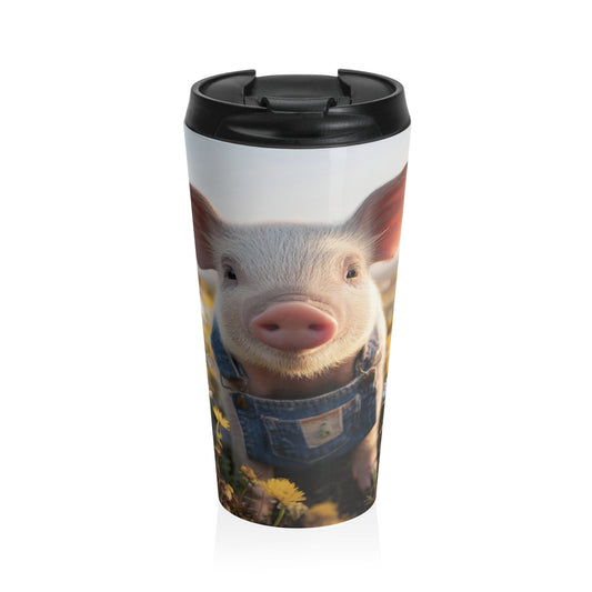 Overalls Piglet Travel Mug