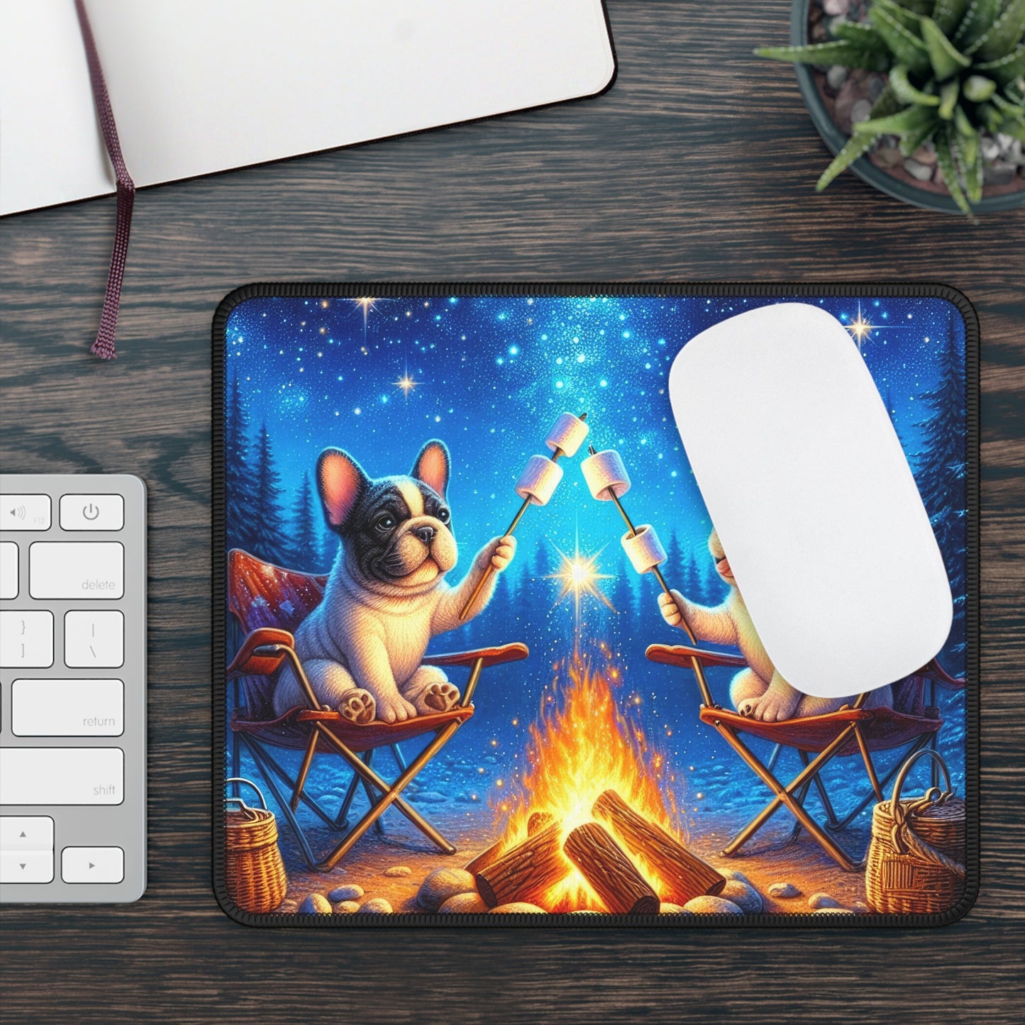 Campfire Marshmallow Pups Mouse Pad