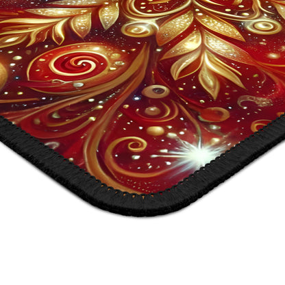 Elegant Christmas Snowflake Mouse Pad