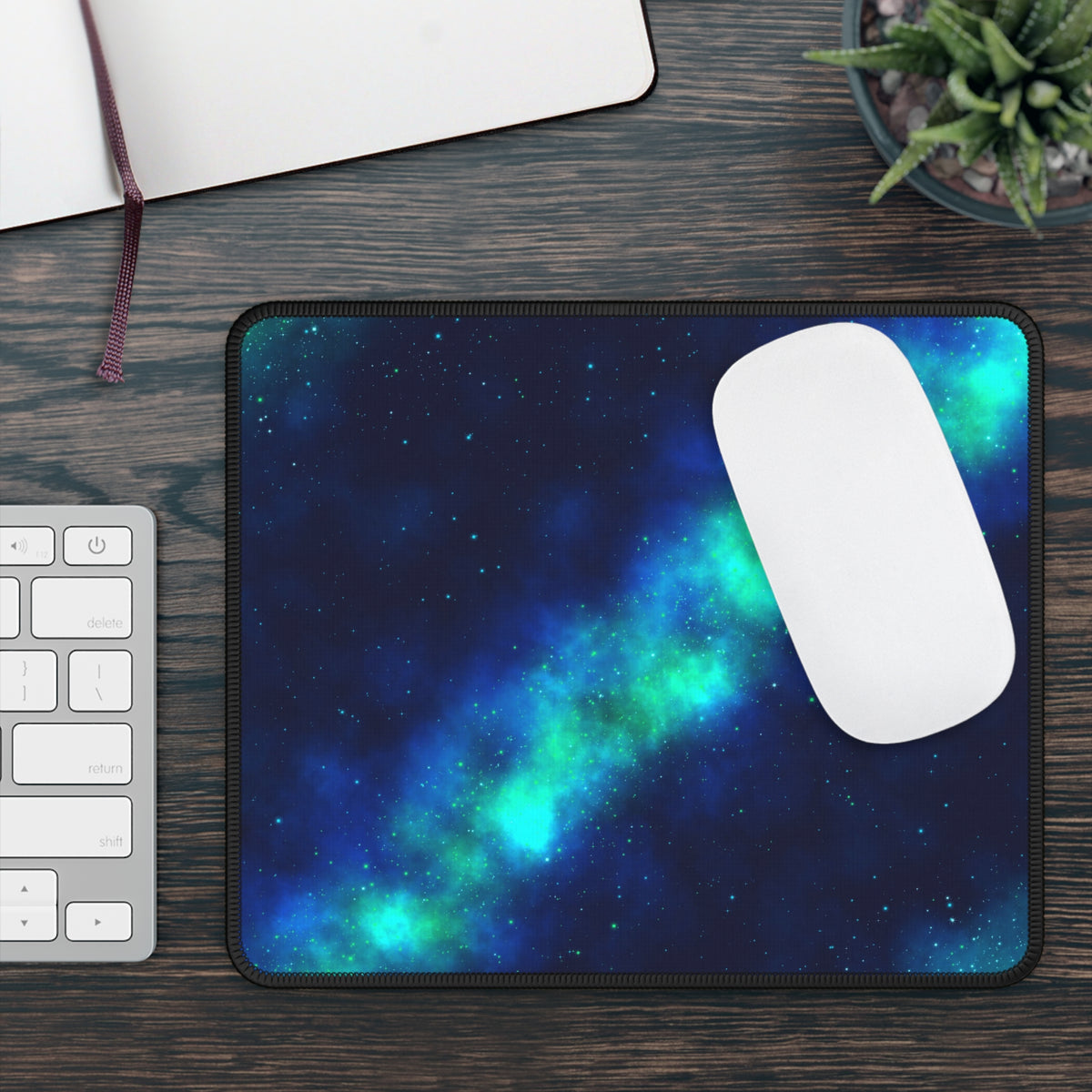 Emerald Galaxy Mouse Pad