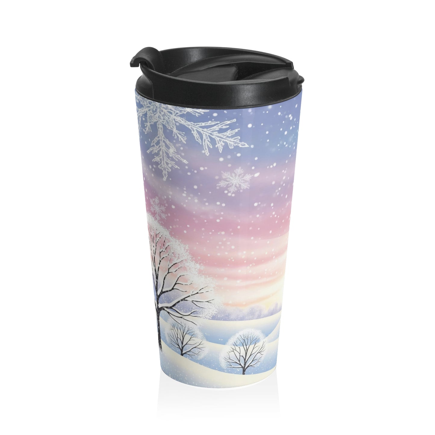 Winter Sunset Landscape Travel Mug