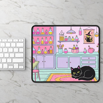 Witchy Cat Potion Shop Mouse Pad