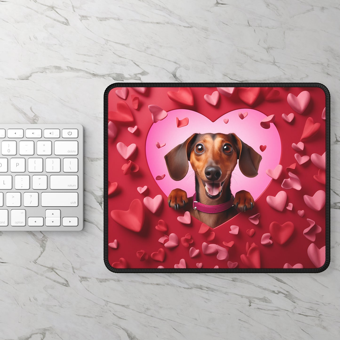 Dachshund Hearts Mouse Pad