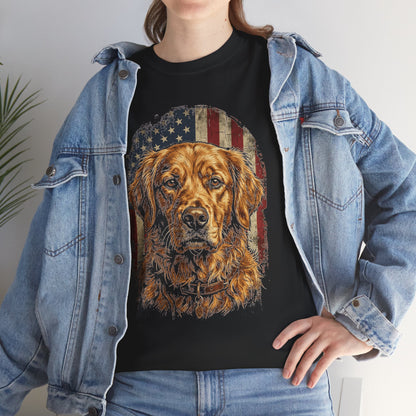Patriotic Golden Retriever T-Shirt