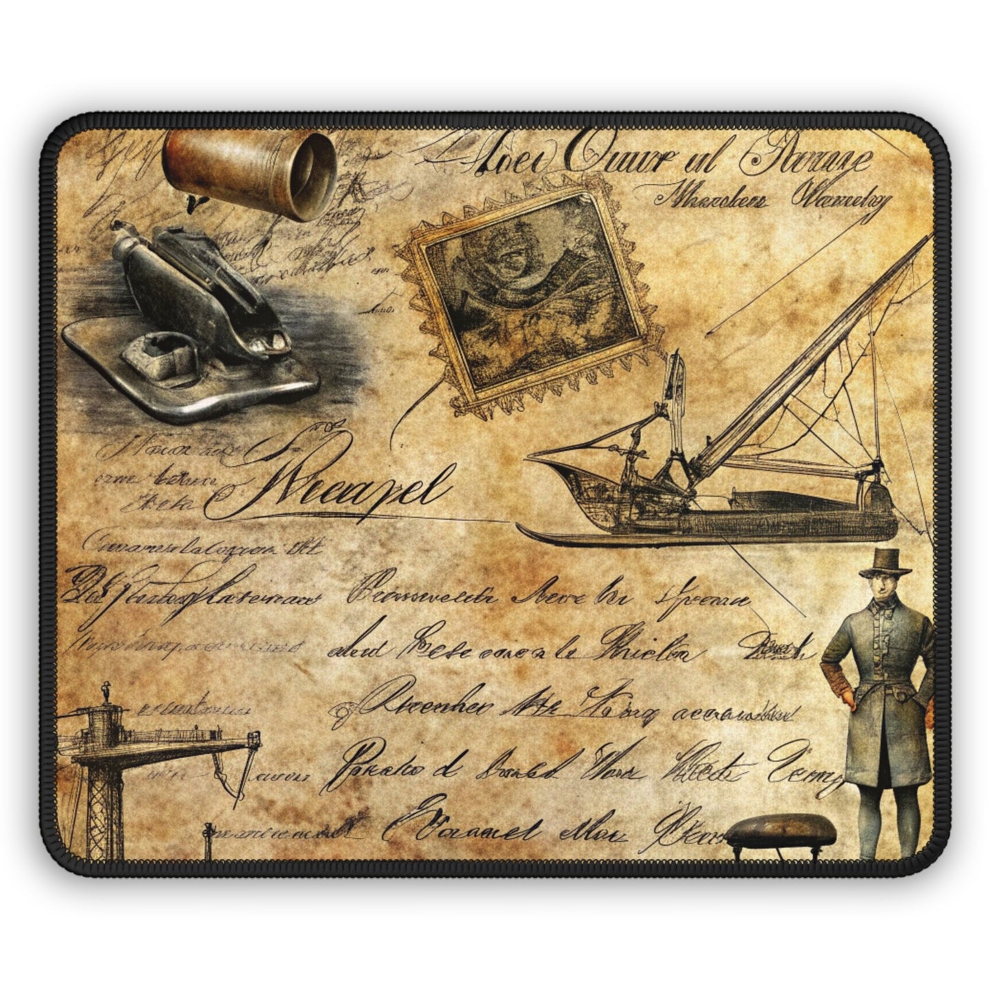 Vintage Victorian Collage Mouse Pad
