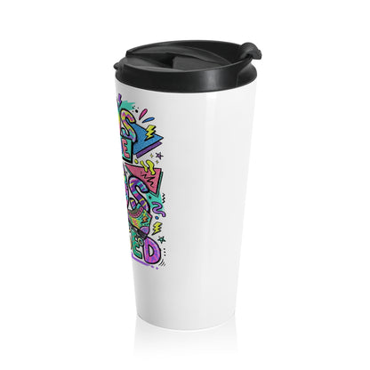 80s Made, 90s Raised Stainless Steel Travel Mug