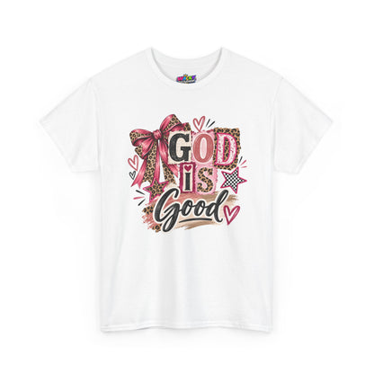 God Is Good Leopard Bow Christian T-Shirt