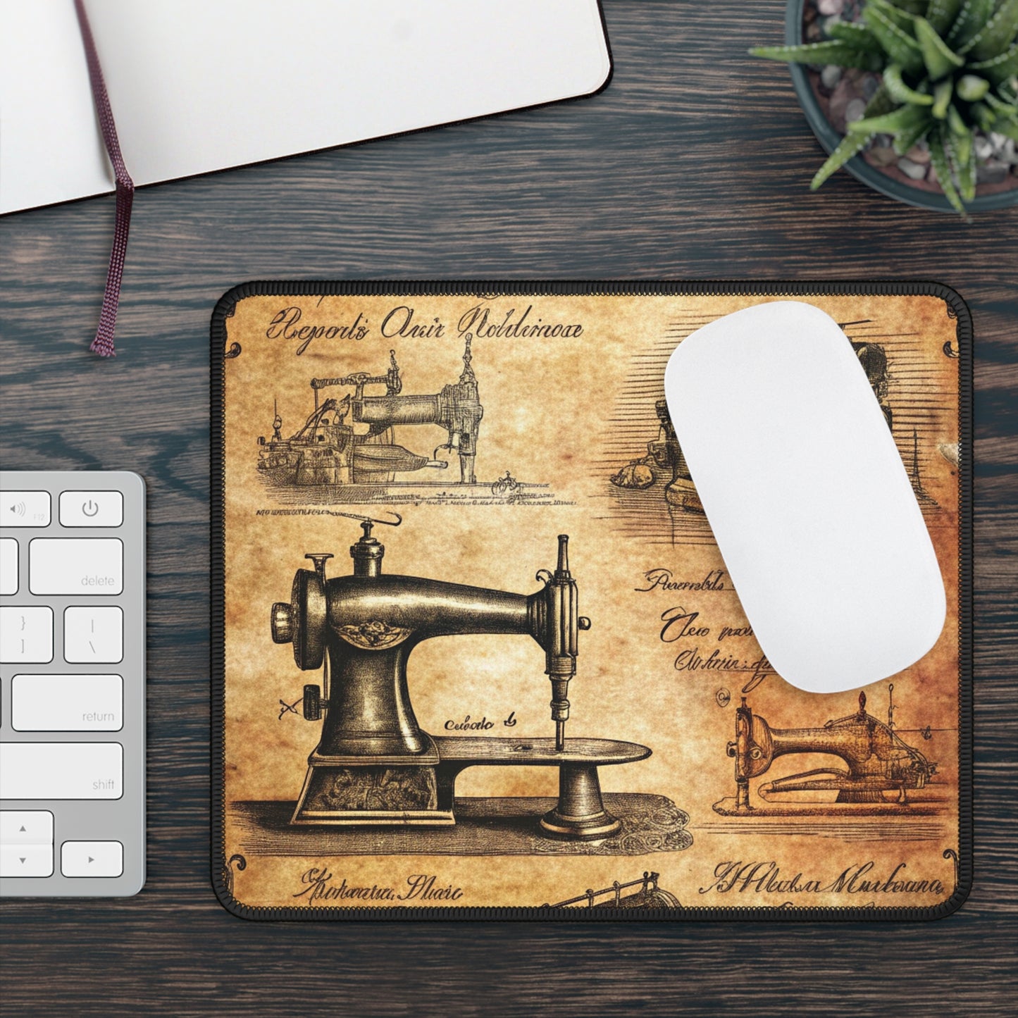 Vintage Victorian Collage Mouse Pad