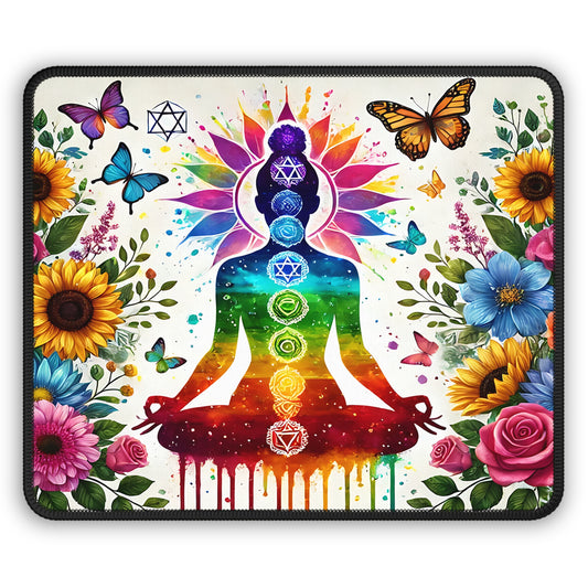 Rainbow Chakra Meditation Mouse Pad
