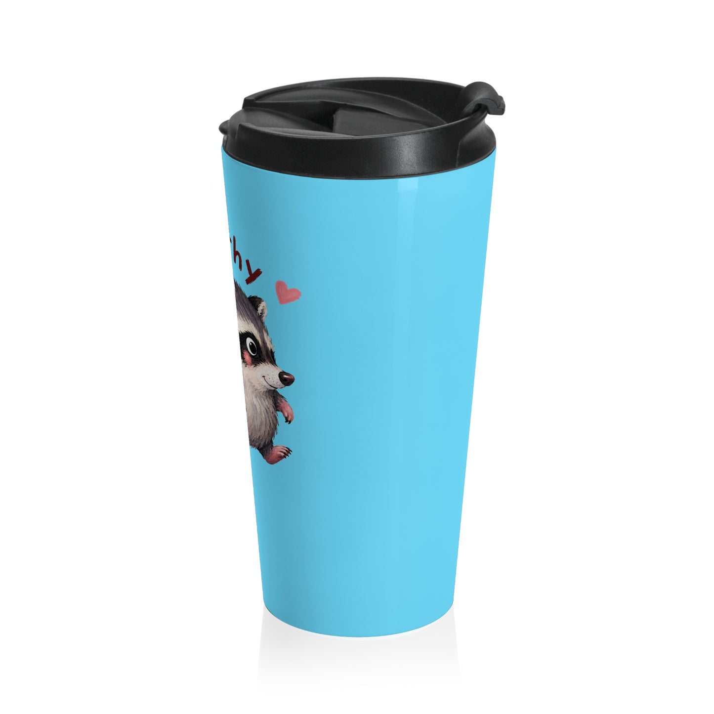 Cute Jimothy Raccoon Stainless Steel Travel Mug (15oz)