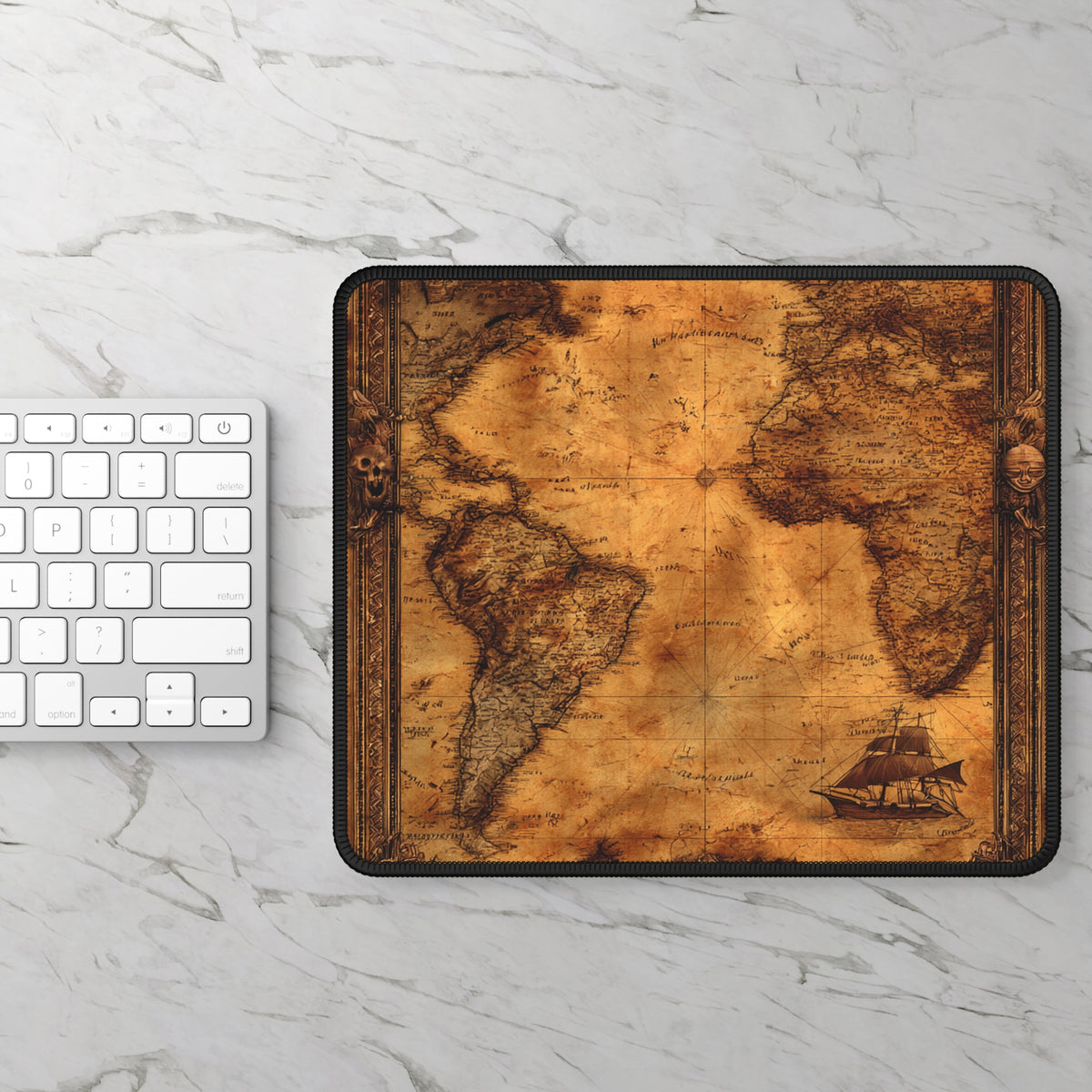 Vintage Explorer Map Mouse Pad