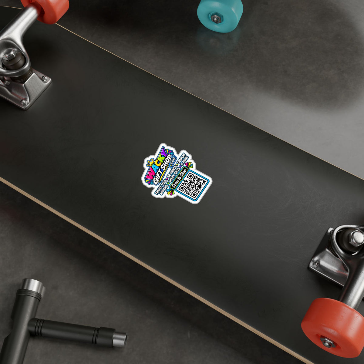 Scan to Shop WackyGiftShop.com QR Code Kiss-Cut Vinyl Sticker