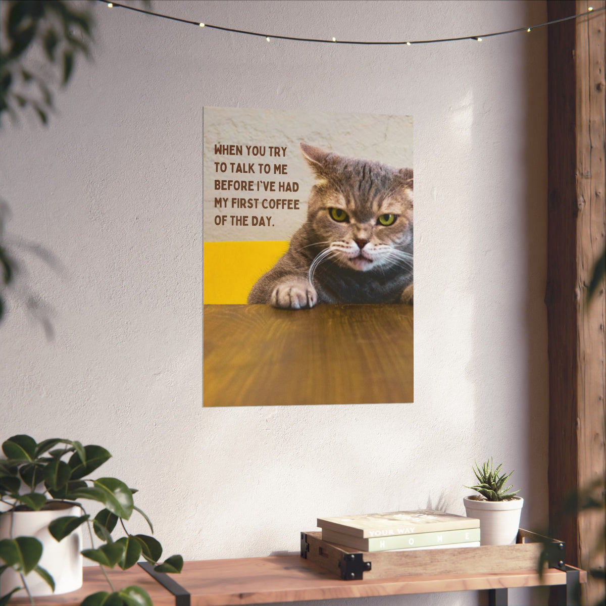 Before My First Coffee Grumpy Cat Matte Poster