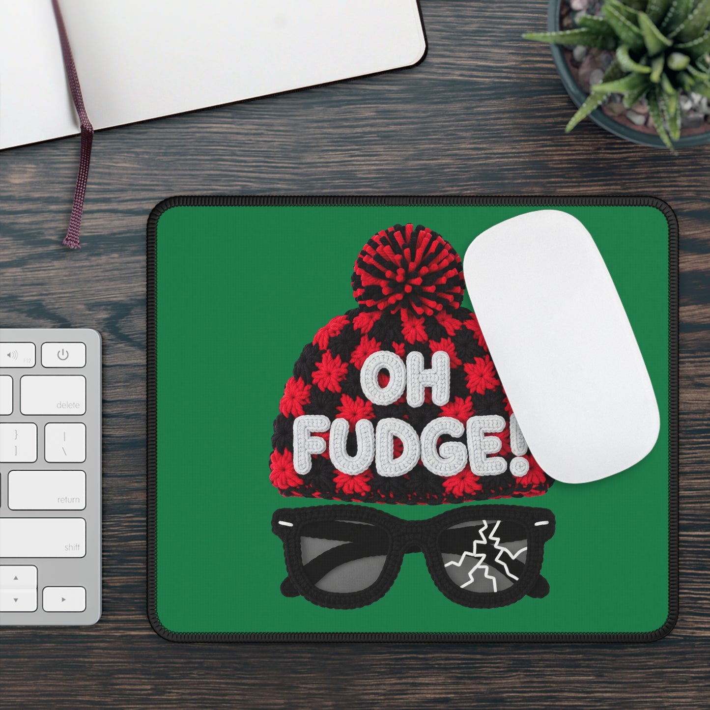 Oh Fudge! Christmas Beanie Mouse Pad