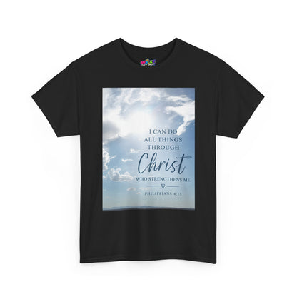 Through Christ Philippians 4:13 Christian T-Shirt