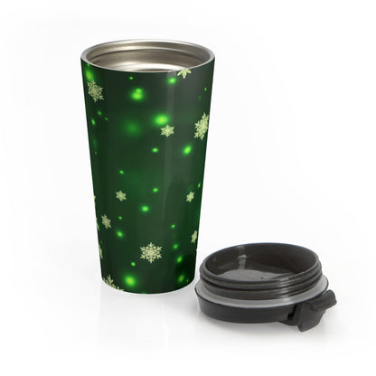 Emerald Snowfall Travel Mug