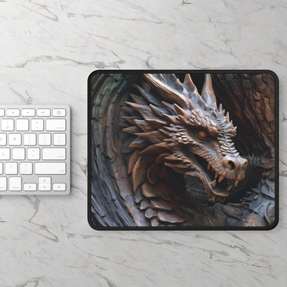 Stone Dragon Guardian Mouse Pad