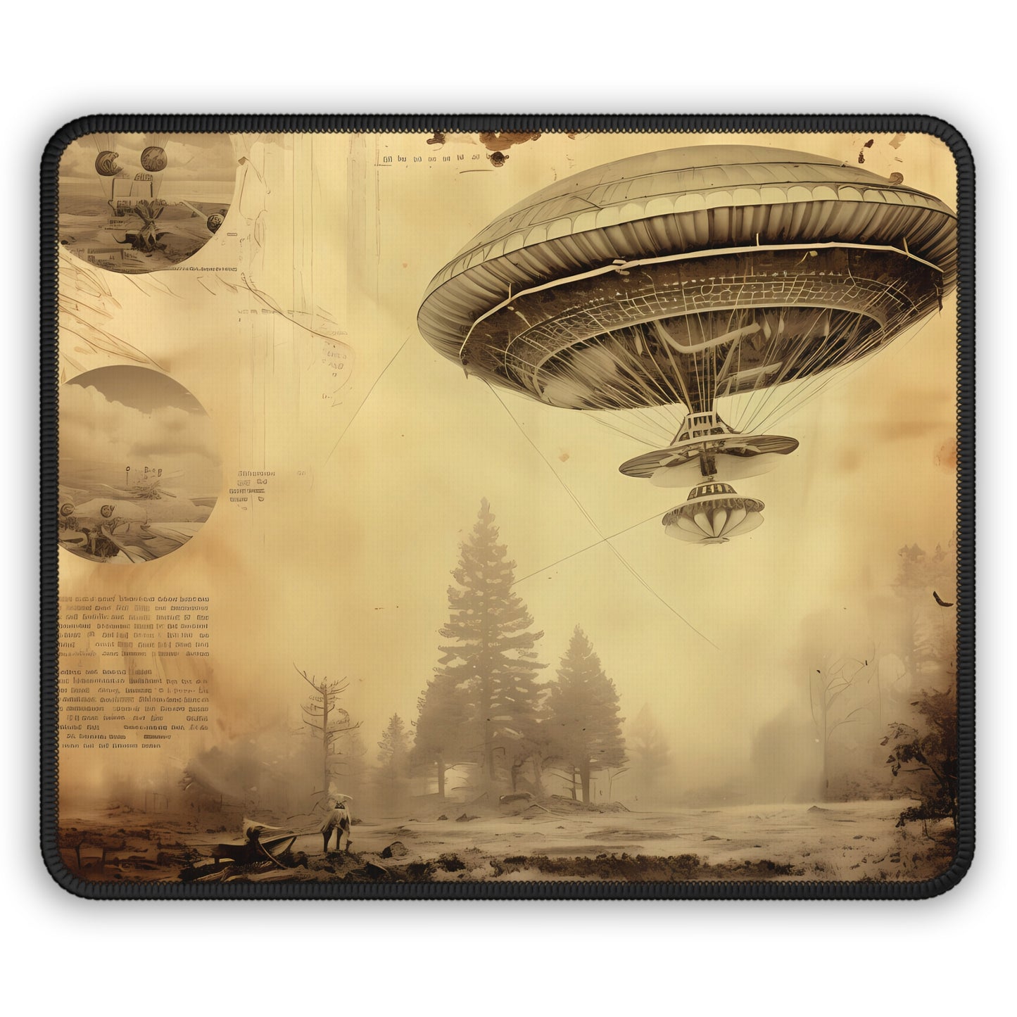 Retro Sky Vessel Mouse Pad