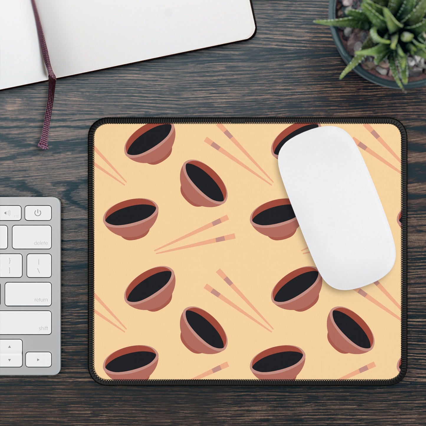 Ramen Bowl Pattern Mouse Pad