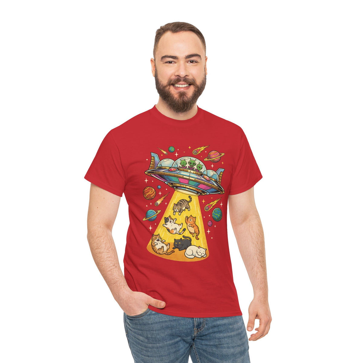 Alien Cat Abduction T-Shirt