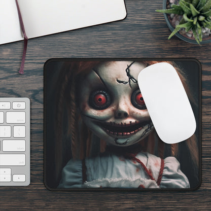 Nightmare Red-Eyed Doll Mouse Pad