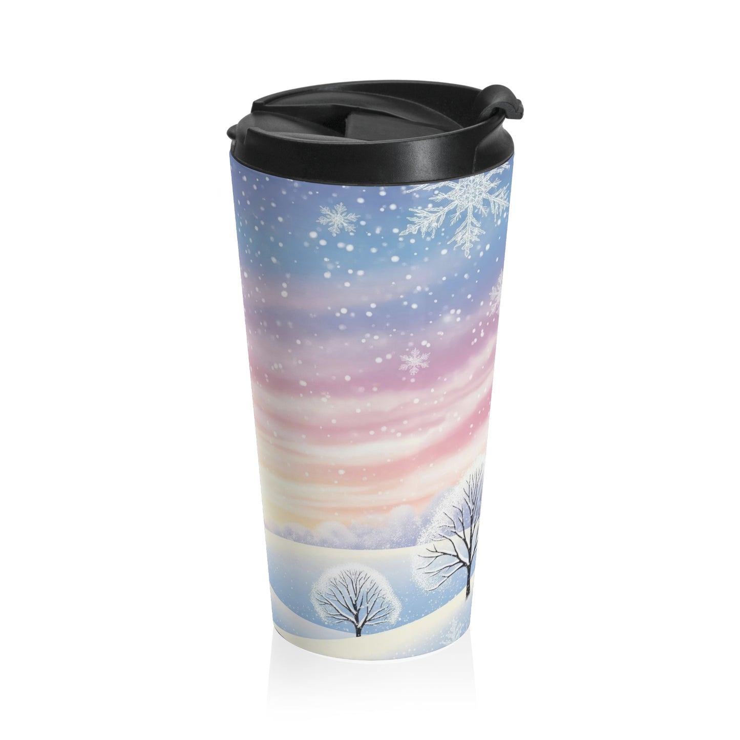 Winter Sunset Landscape Travel Mug