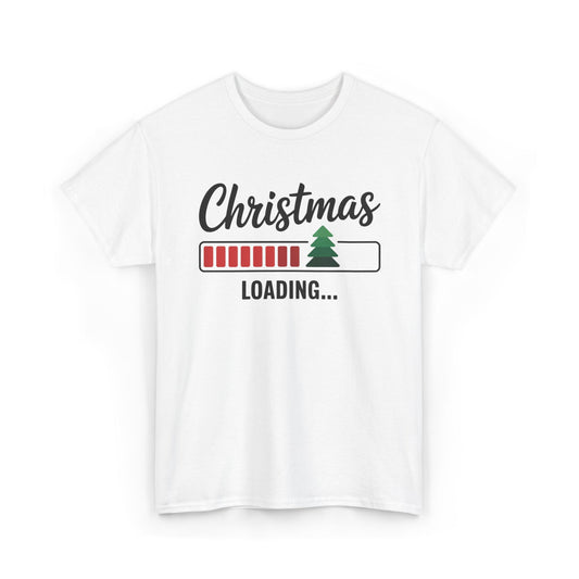 Christmas Loading Cotton T-Shirt – Funny Holiday Graphic Tee for Festive Cheer