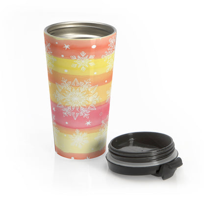Sunset Snowflake Travel Mug