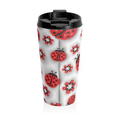 Lucky Little Ladybug Stainless Steel Travel Mug