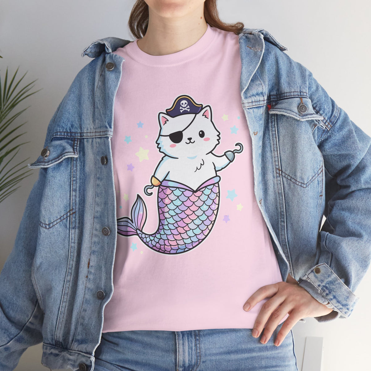 Pirate Mermaid Cat T-Shirt